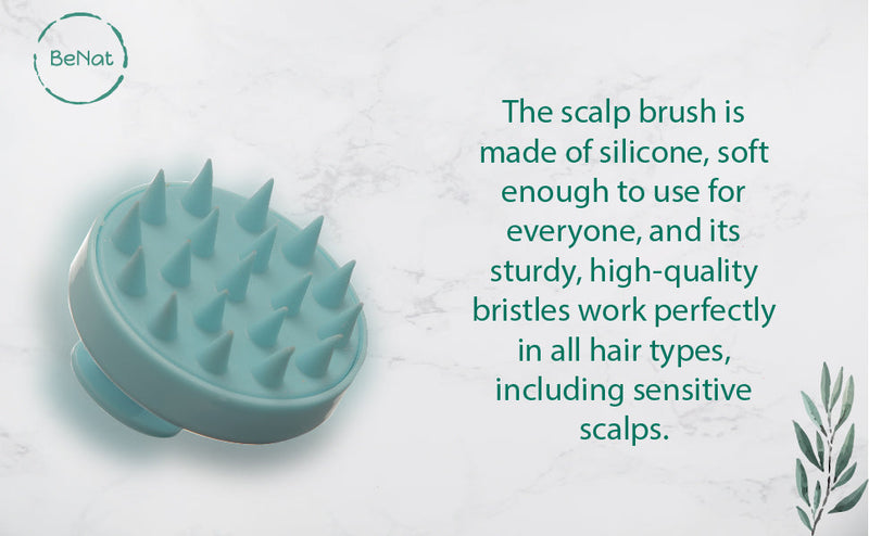 Hair & Scalp Massager Brush | Soft Silicone Bristles for Growth, Relaxation & Deep Clean