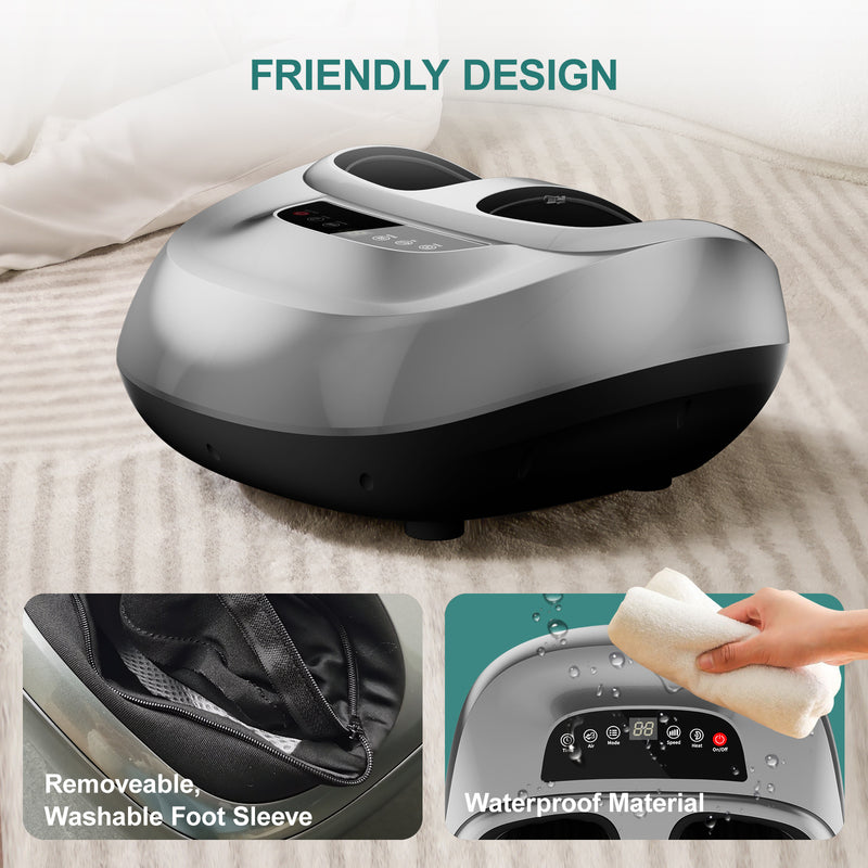 Multifunctional Foot Massager | Heated Shiatsu with Air Compression & Automatic Timer