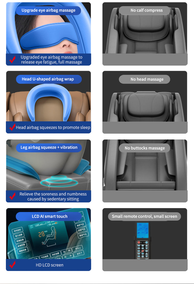 CalmEase Zero-Gravity Airbag Massage Chair (Gray)