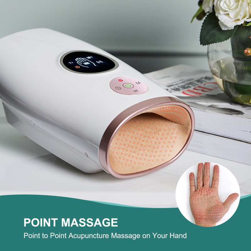 3-Speed Hand Massager | Heat Therapy, Air Compression & 30-Min Timer – Portable & Relaxing