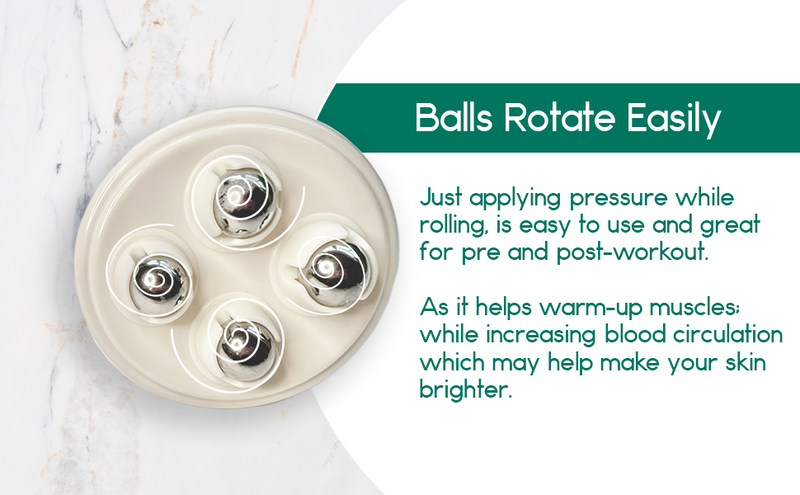 Rolling Body Massager | Stainless Steel 360° Roller for Muscle Relief, Cellulite Reduction & Relaxation