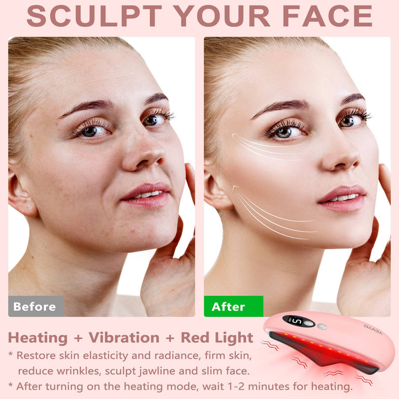 Electric Gua Sha Facial Tool | Black Obsidian Heated & Vibrating Stone for Face & Skin Rejuvenation