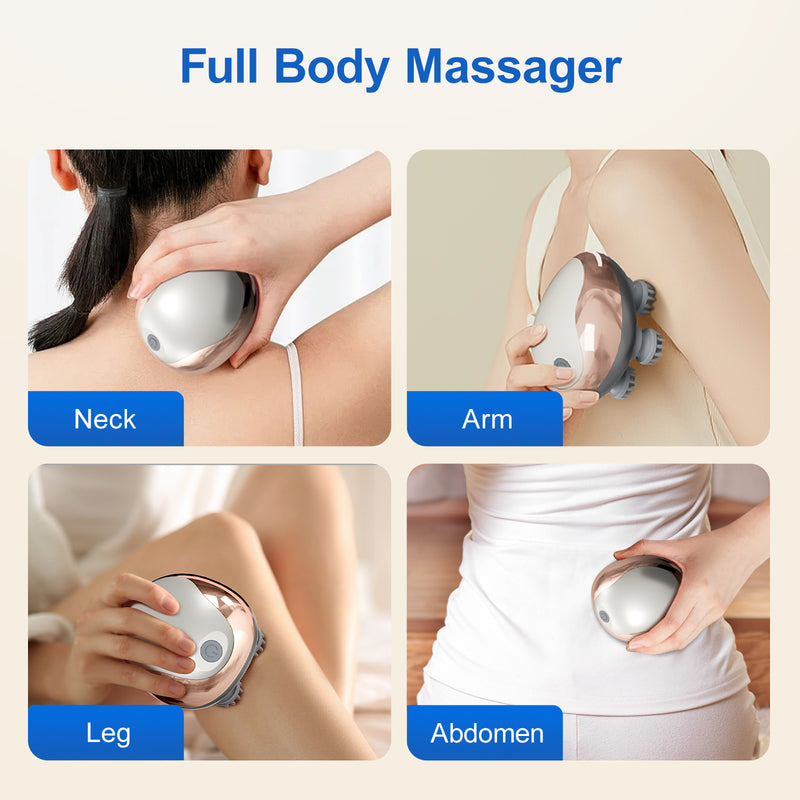 3D Smart Scalp Massager | Rechargeable Hair Relaxation Tool with 6 Silicone Nodes & 3 Modes