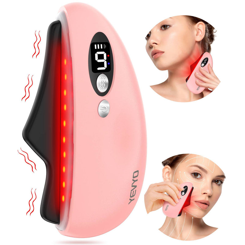 Electric Gua Sha Facial Tool | Black Obsidian Heated & Vibrating Stone for Face & Skin Rejuvenation