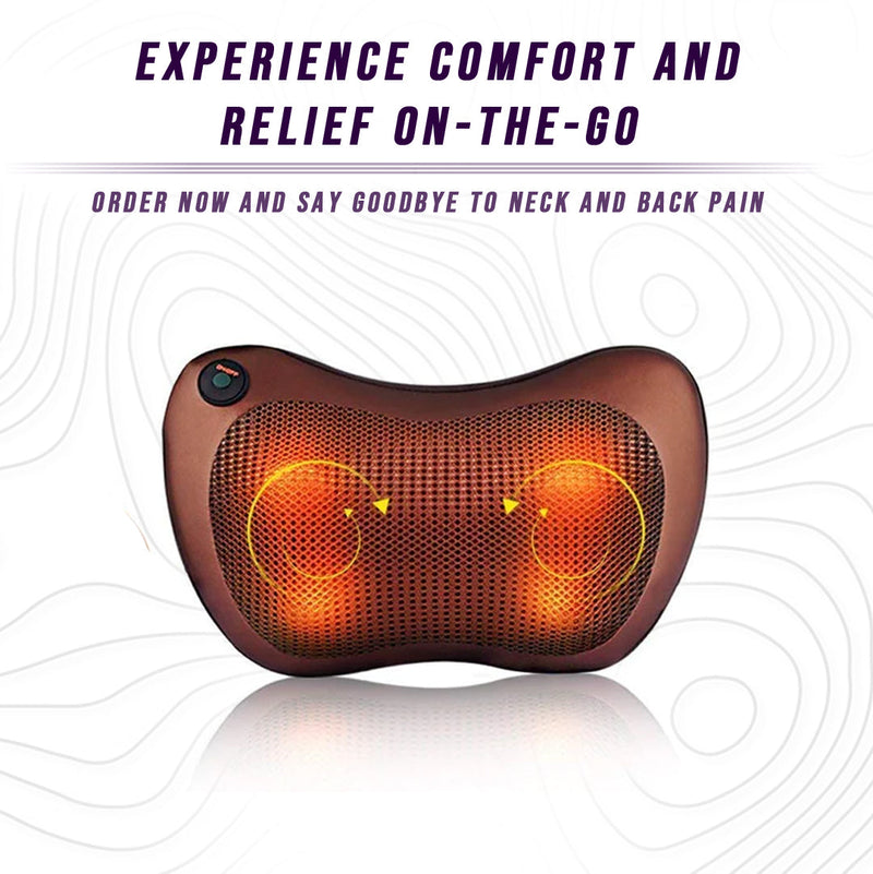 Back & Neck Shiatsu Massage Pillow | Heat & Deep Tissue Kneading