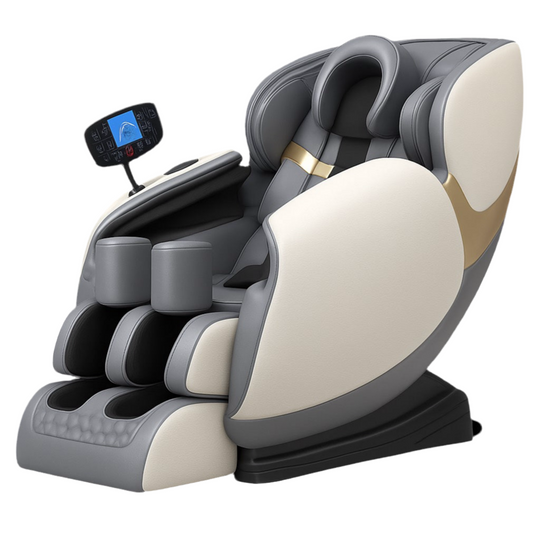 8D Zero Gravity Full Body Massage Chair – Luxury Electric Shiatsu Recliner (White)