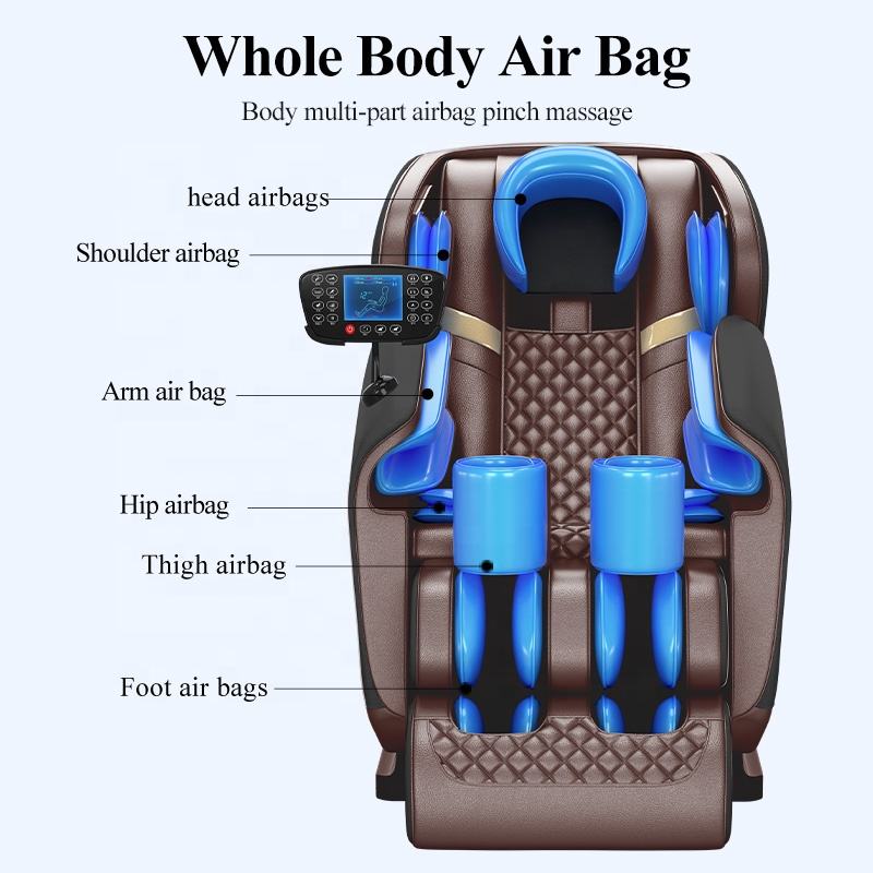 8D Zero Gravity Full Body Massage Chair – Luxury Electric Shiatsu Recliner (White)