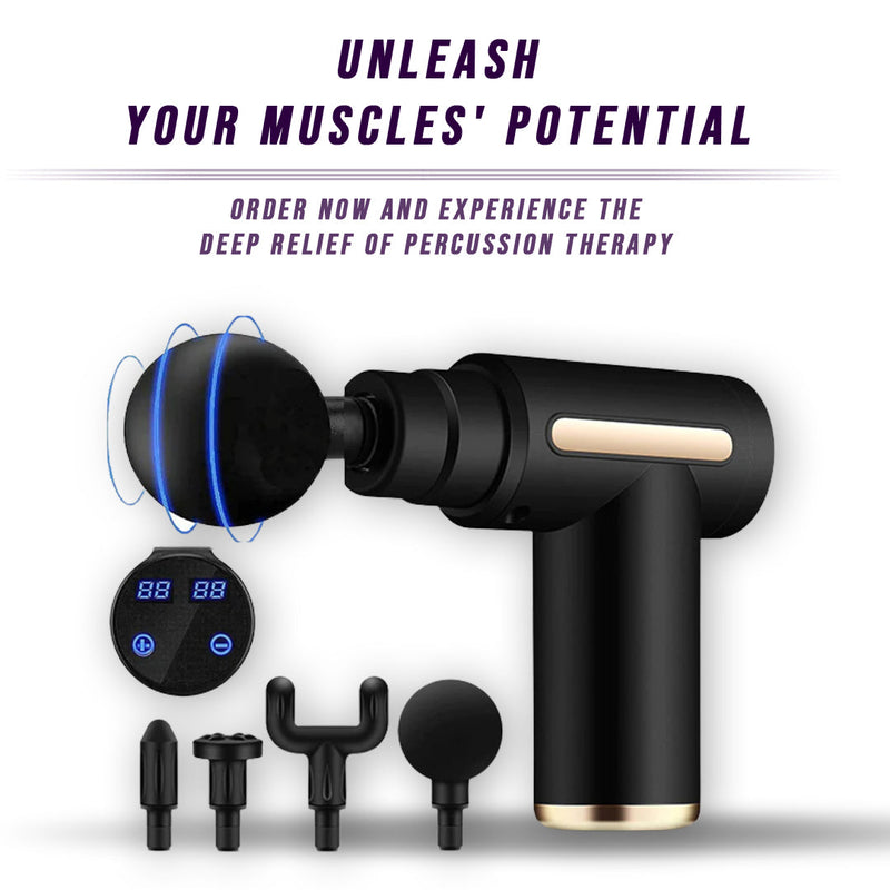 Muscle Massage Gun | Cordless Deep Tissue Percussion Massager with Quiet Glide Technology & Long Battery Life
