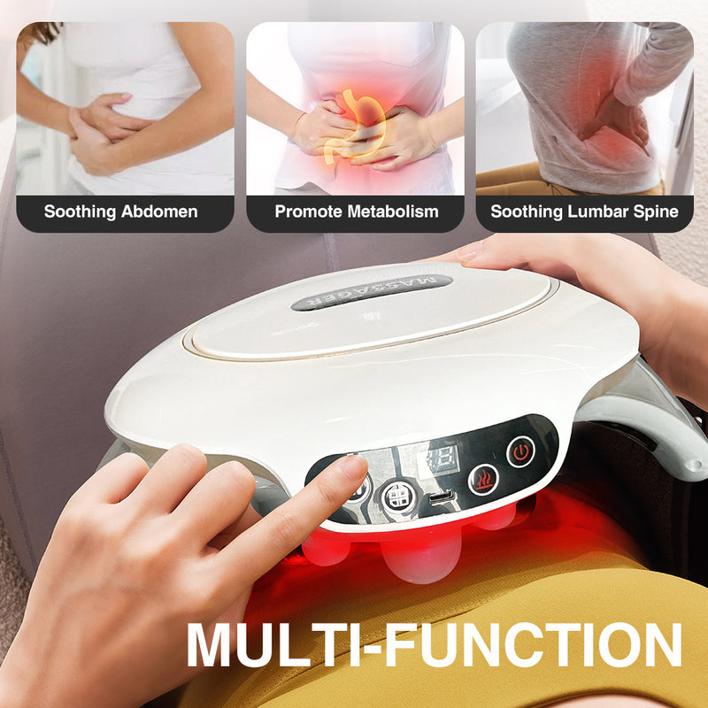 Automatic Abdominal Massager | Multi-Use for Waist, Abdomen, Back, Neck & Legs – 3 Massage Modes with Heat & Rechargeable Battery