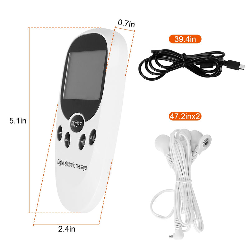 Electric Muscle Stimulator | Dual Channel TENS Device with 8 Pads