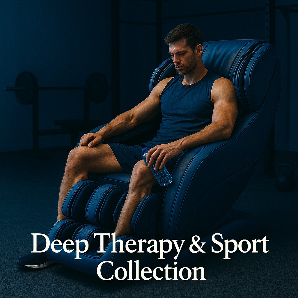 High-intensity massage chair with deep tissue focus.