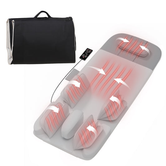 Detachable Smart Massage Mattress | Full Body Heat Therapy with Lumbar Support, Stretch Modes & Portable Folding Design.