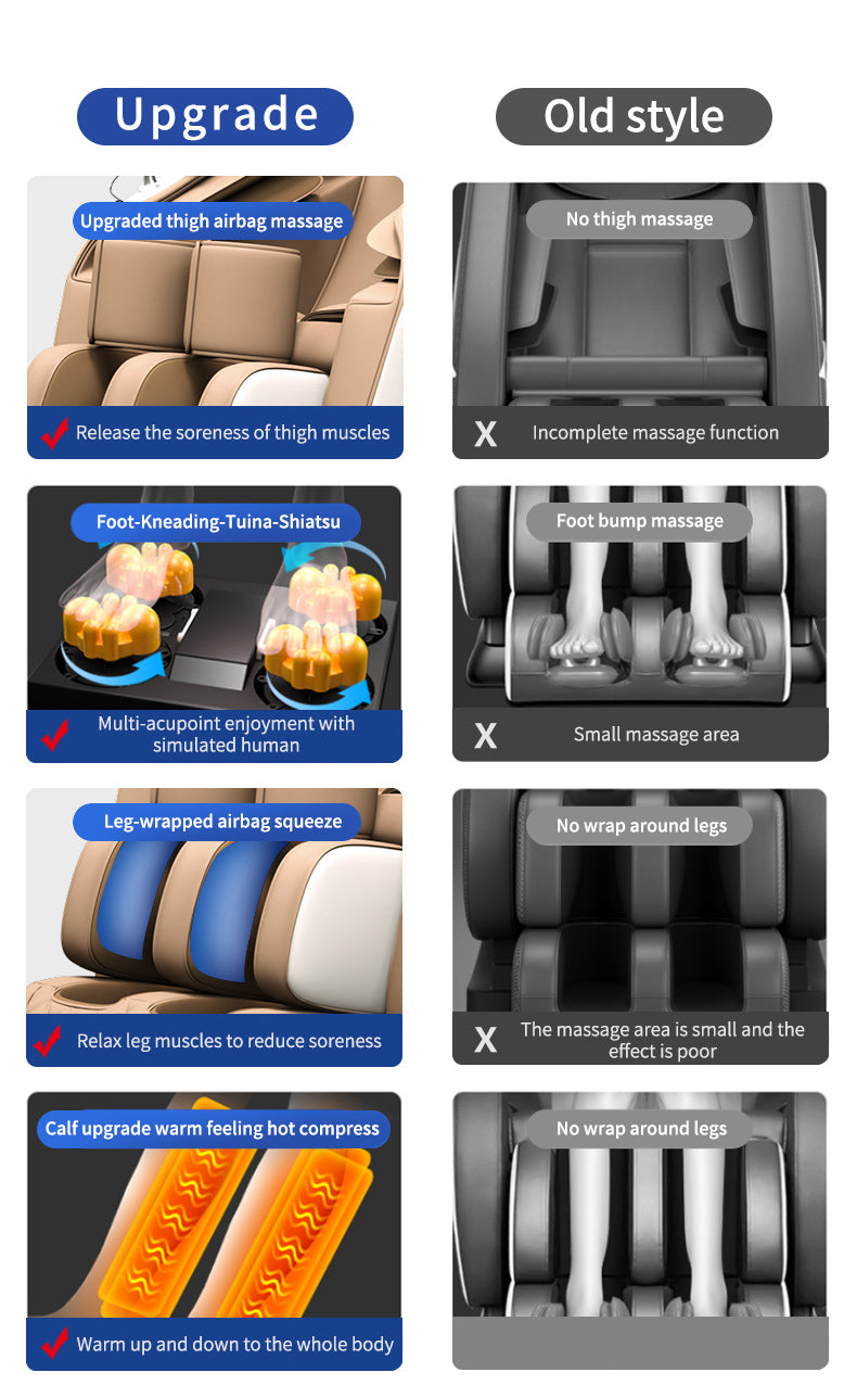 CalmEase Zero-Gravity Airbag Massage Chair (Black)