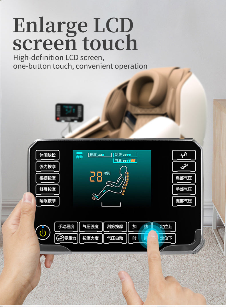 CalmEase Zero-Gravity Airbag Massage Chair (White)