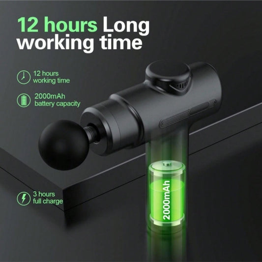 Deep Tissue Massage Gun | Handheld Percussion Massager with 8 Heads for Athletes & Muscle Recovery.