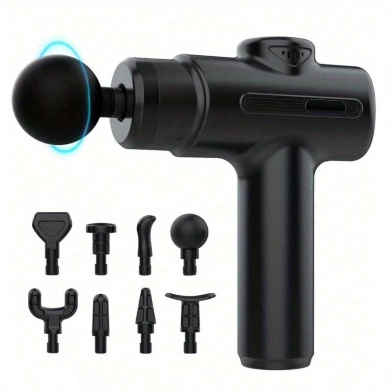 Deep Tissue Massage Gun | Handheld Percussion Massager with 8 Heads for Athletes & Muscle Recovery