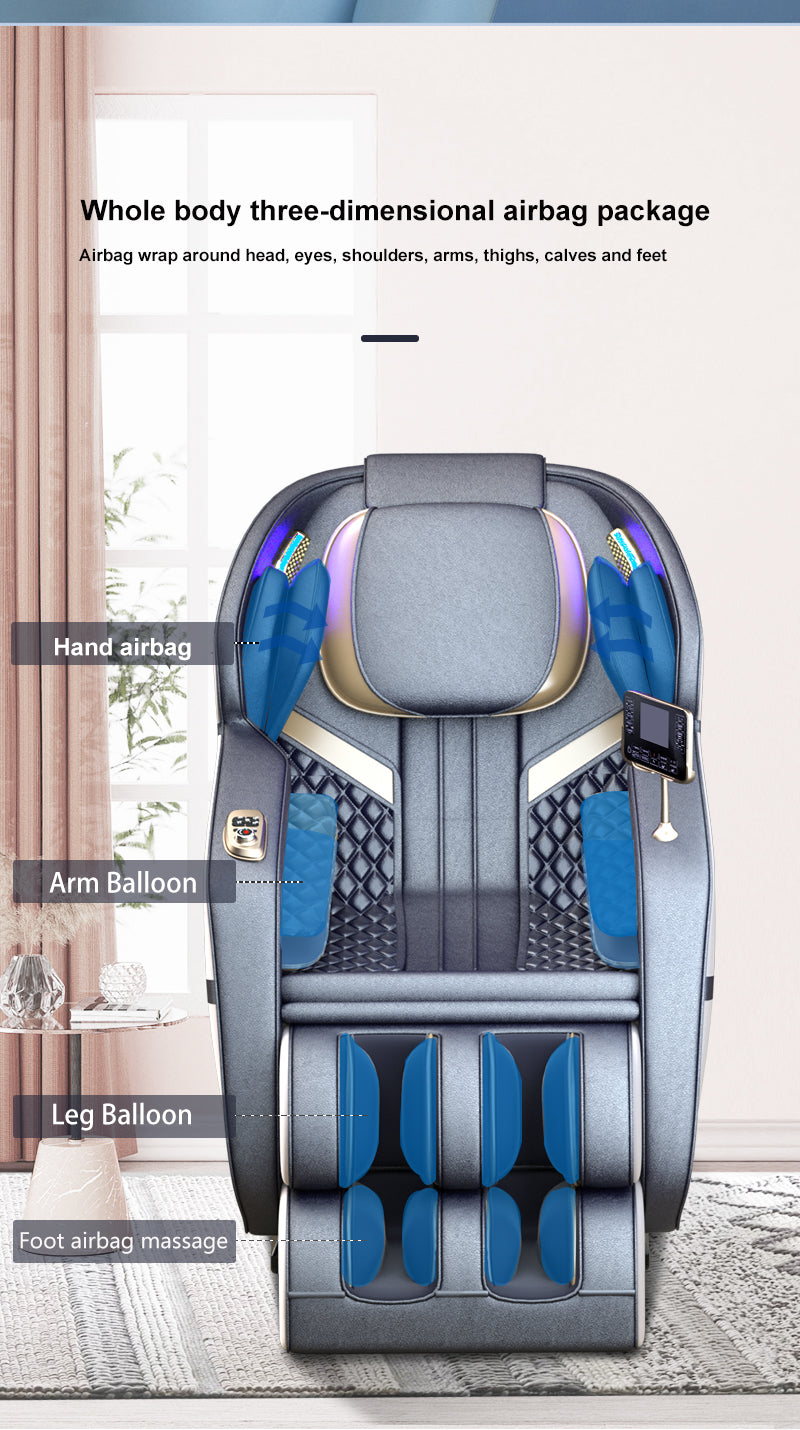 AI-Powered 4D Luxury Massage Chair | Full Body Zero Gravity Recliner.