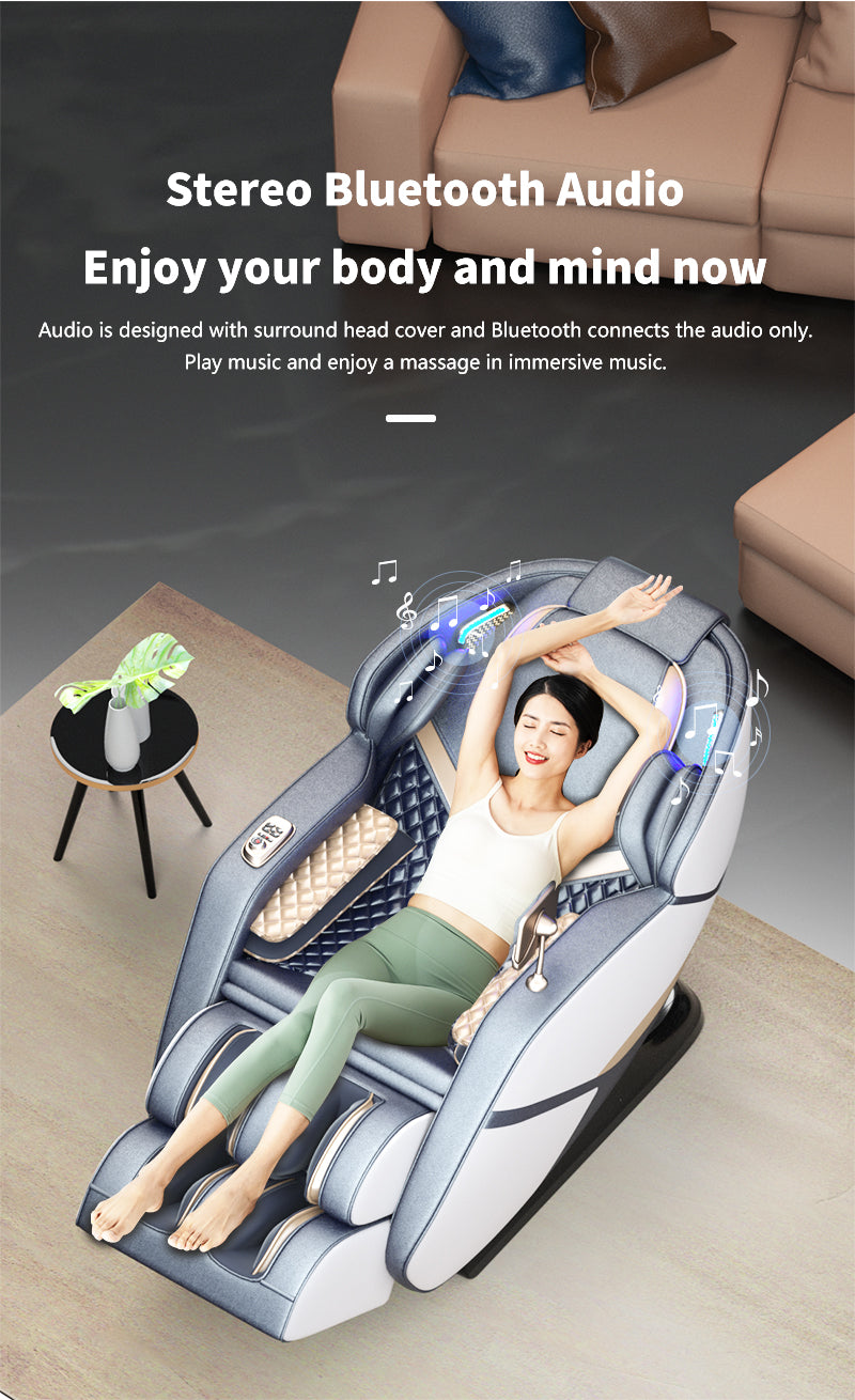 AI-Powered 4D Luxury Massage Chair | Full Body Zero Gravity Recliner.