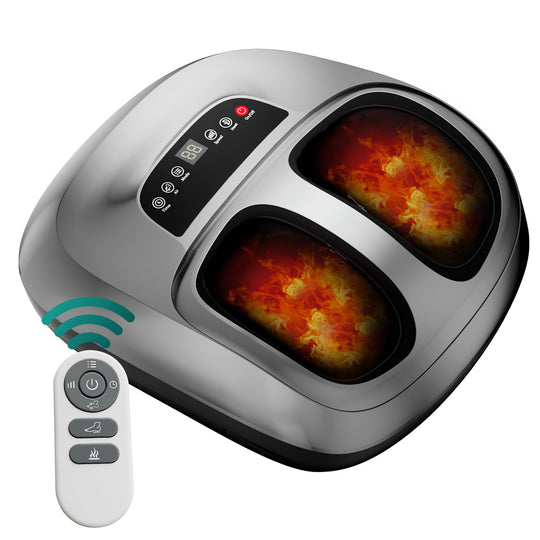 Multifunctional Foot Massager | Heated Shiatsu with Air Compression & Automatic Timer.